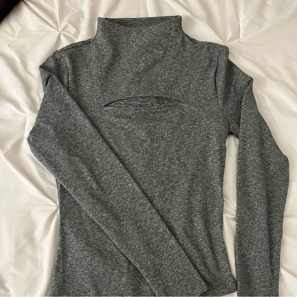 NWT long sleeve cutout mock neck bodysuit